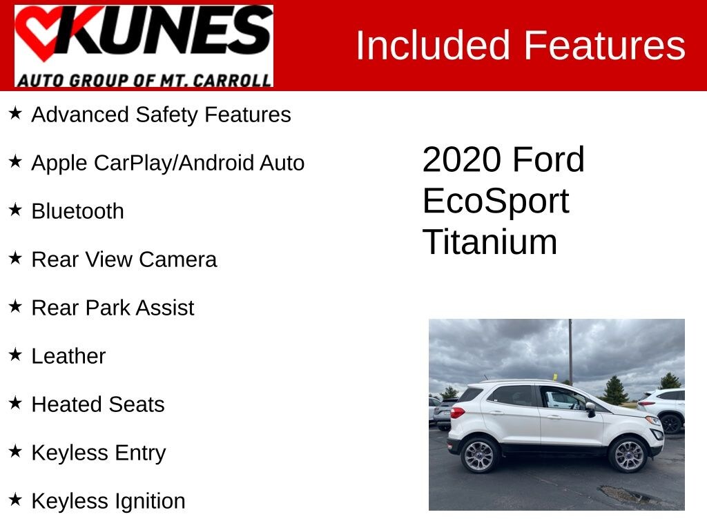 Certified 2020 Ford EcoSport Titanium SUV