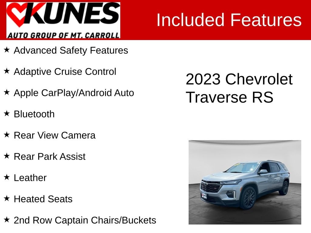 Certified 2023 Chevrolet Traverse RS SUV
