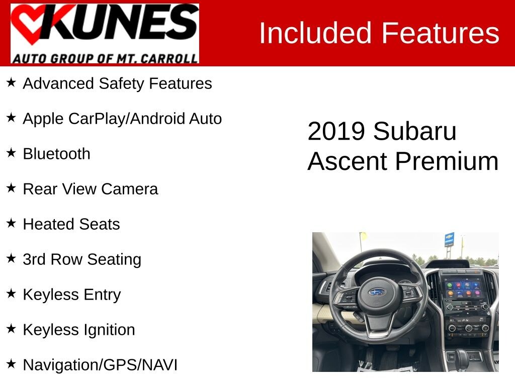 Used 2019 Subaru Ascent Premium SUV