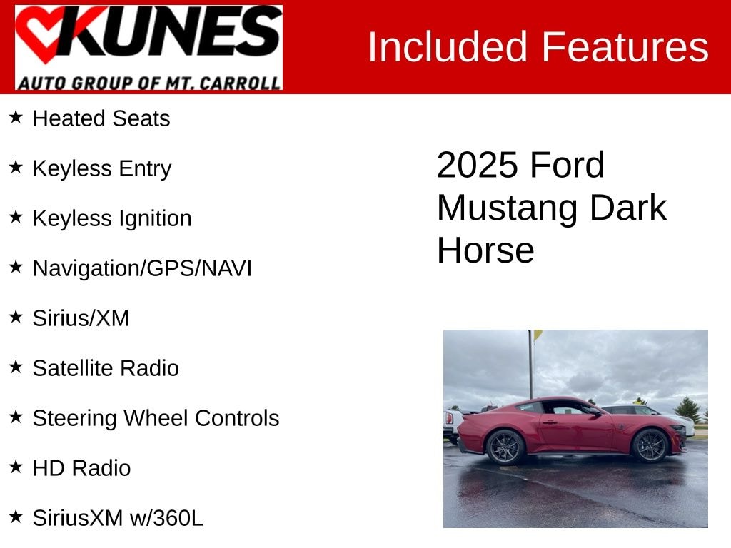 Certified 2025 Ford Mustang Dark Horse Coupe