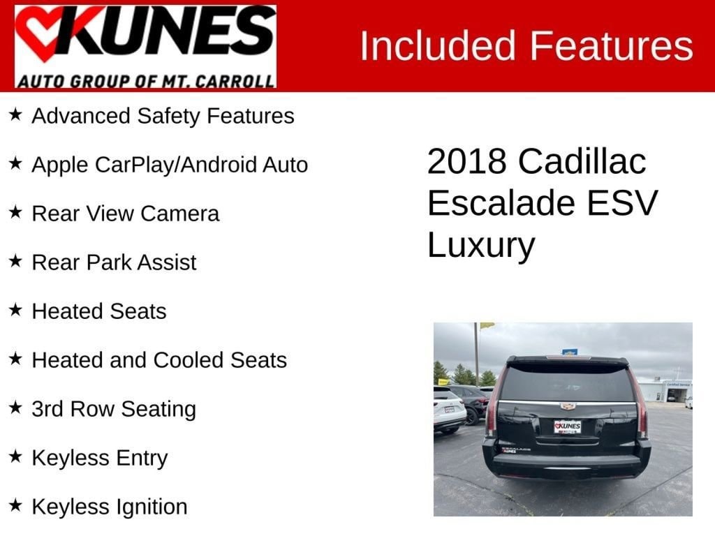 Used 2018 CADILLAC Escalade ESV Luxury SUV