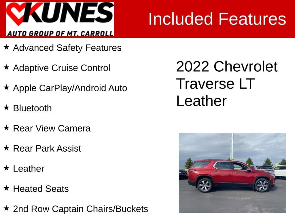 Used 2022 Chevrolet Traverse LT Leather SUV