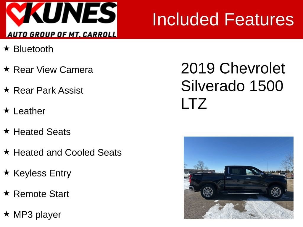 Used 2019 Chevrolet Silverado 1500 LTZ Truck
