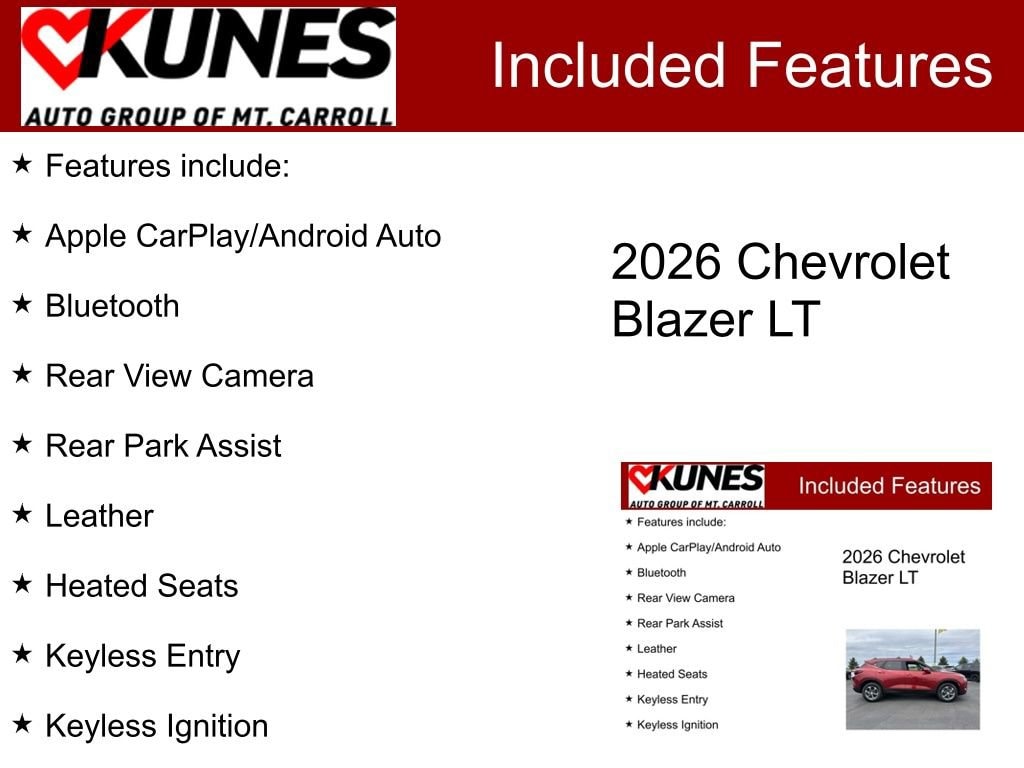 New 2026 Chevrolet Blazer 3LT SUV