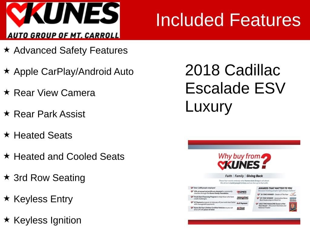 Used 2018 CADILLAC Escalade ESV Luxury SUV