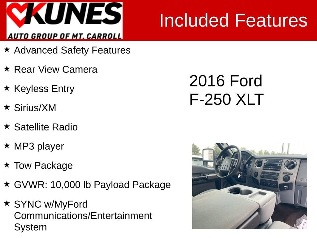 Used 2016 Ford Super Duty F-250 SRW XLT