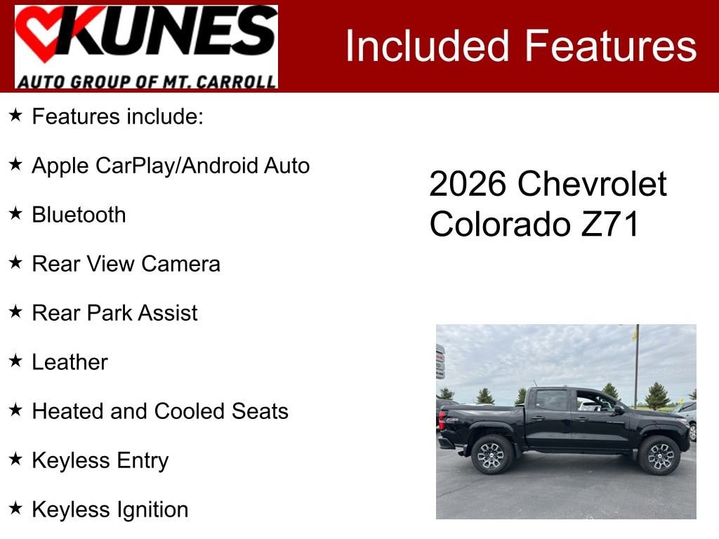 New 2026 Chevrolet Colorado Z71 Truck