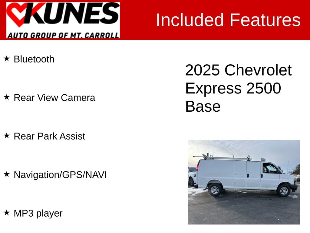 Used 2025 Chevrolet Express Cargo 2500 Work Van Van Cargo Van