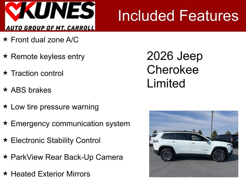 New 2026 Jeep Cherokee Limited Sport Utility