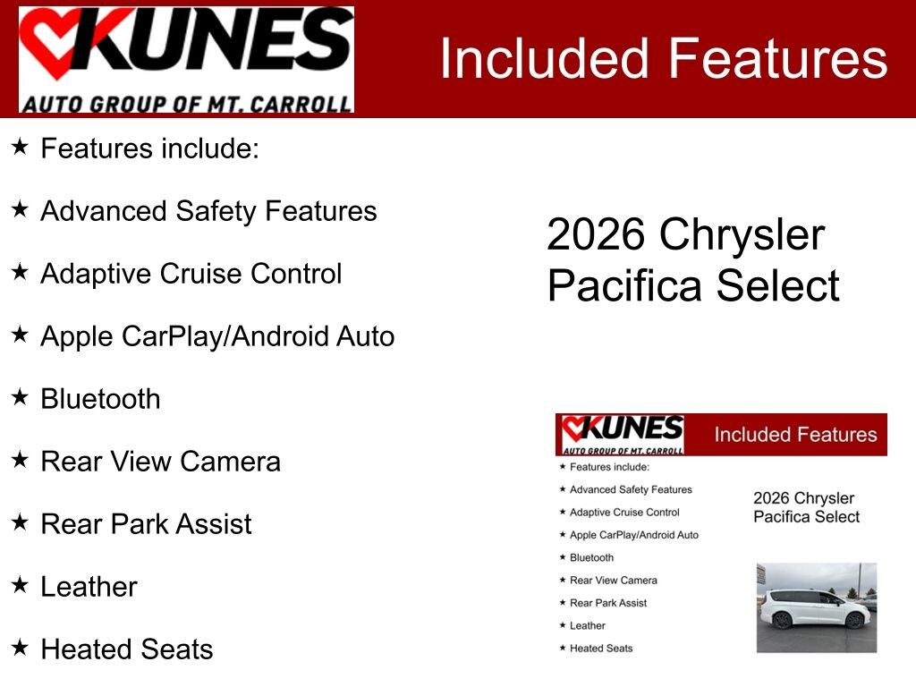 New 2026 Chrysler Pacifica Select Passenger Van