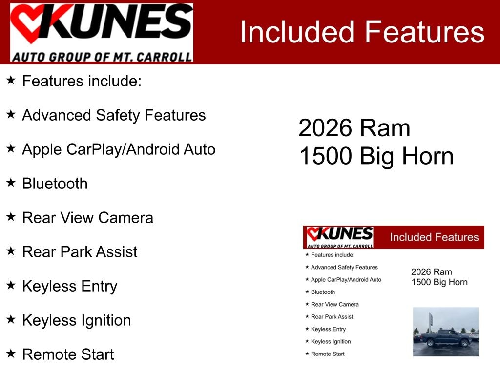 New 2026 Ram 1500 Big Horn/Lone Star Pickup