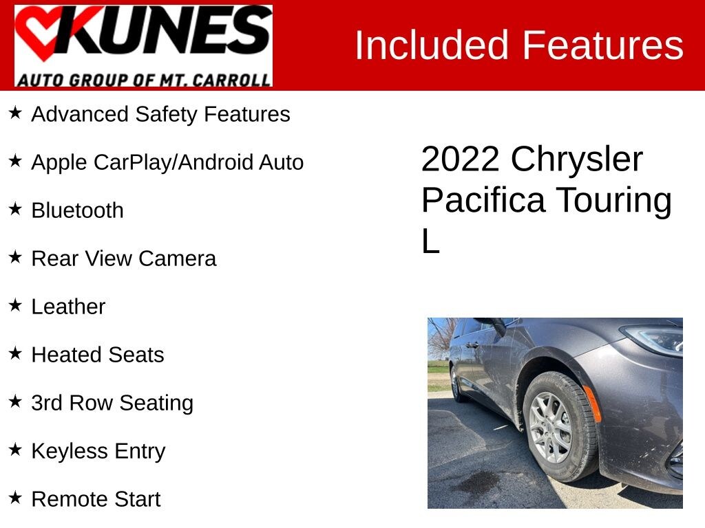Used 2022 Chrysler Pacifica Touring L Van Passenger Van