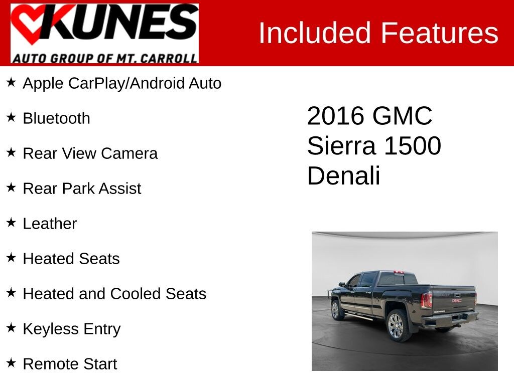 Used 2016 GMC Sierra 1500 Denali Truck Crew Cab