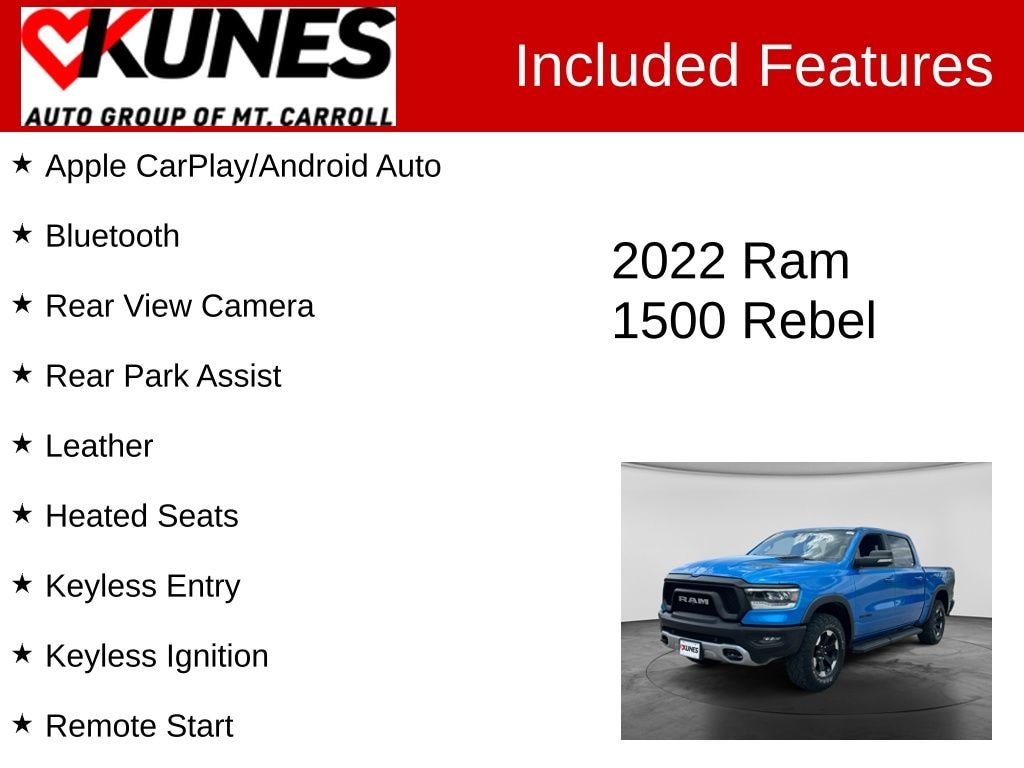 Used 2022 Ram 1500 Rebel Truck Crew Cab
