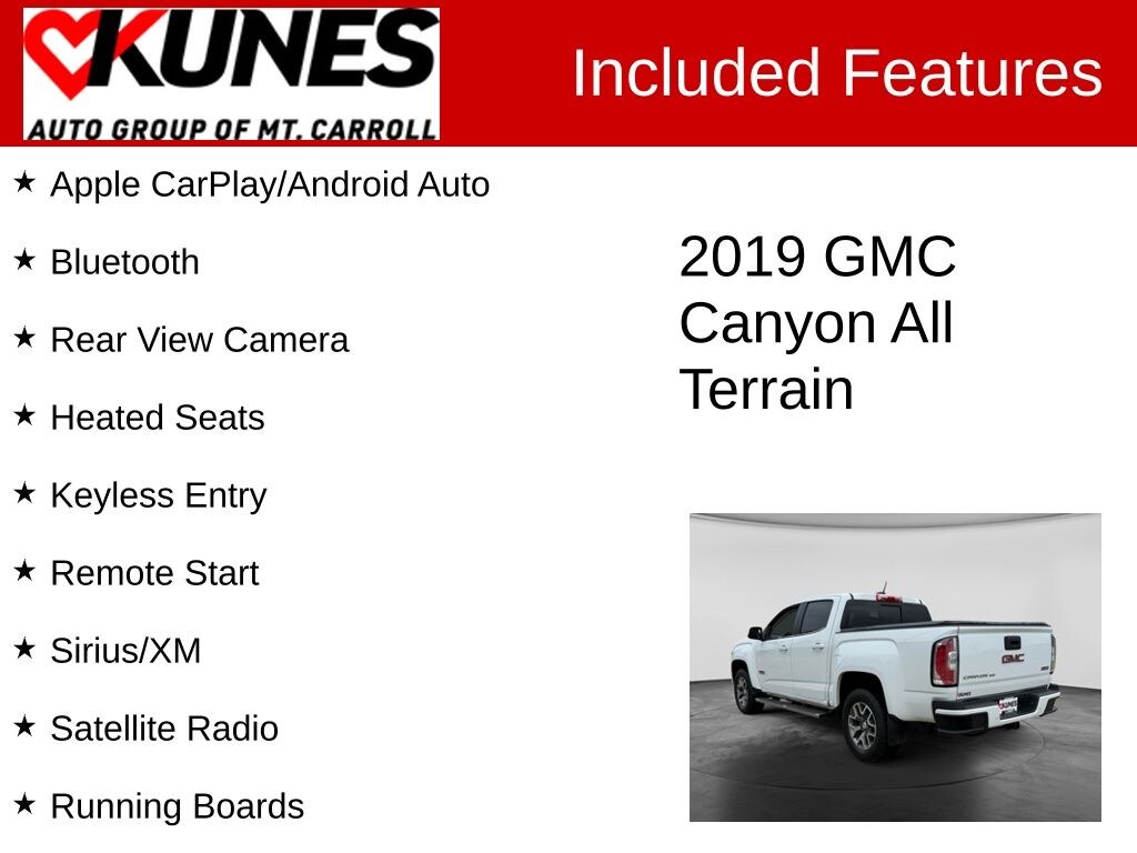 Used 2019 GMC Canyon All Terrain w/Leather Truck Crew Cab