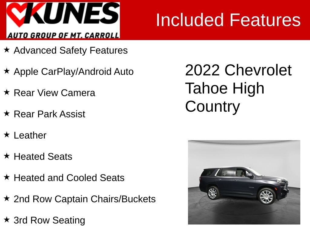 Used 2022 Chevrolet Tahoe High Country SUV