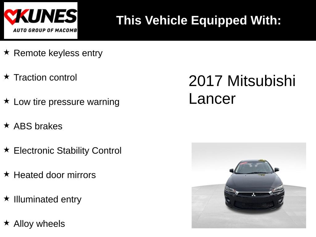 Used 2017 Mitsubishi Lancer Sedan