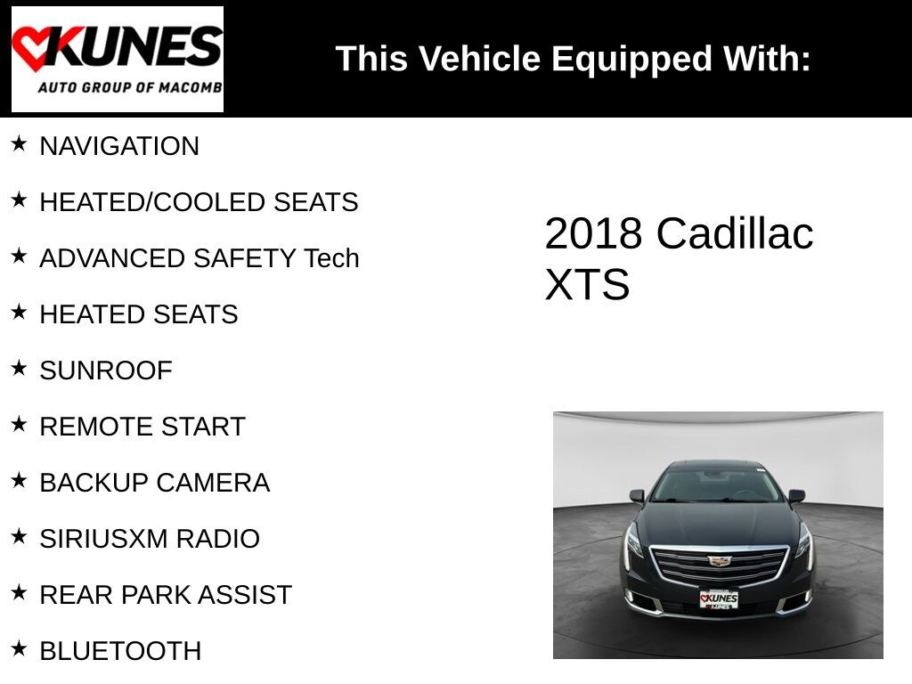 Used 2018 CADILLAC XTS Luxury Sedan