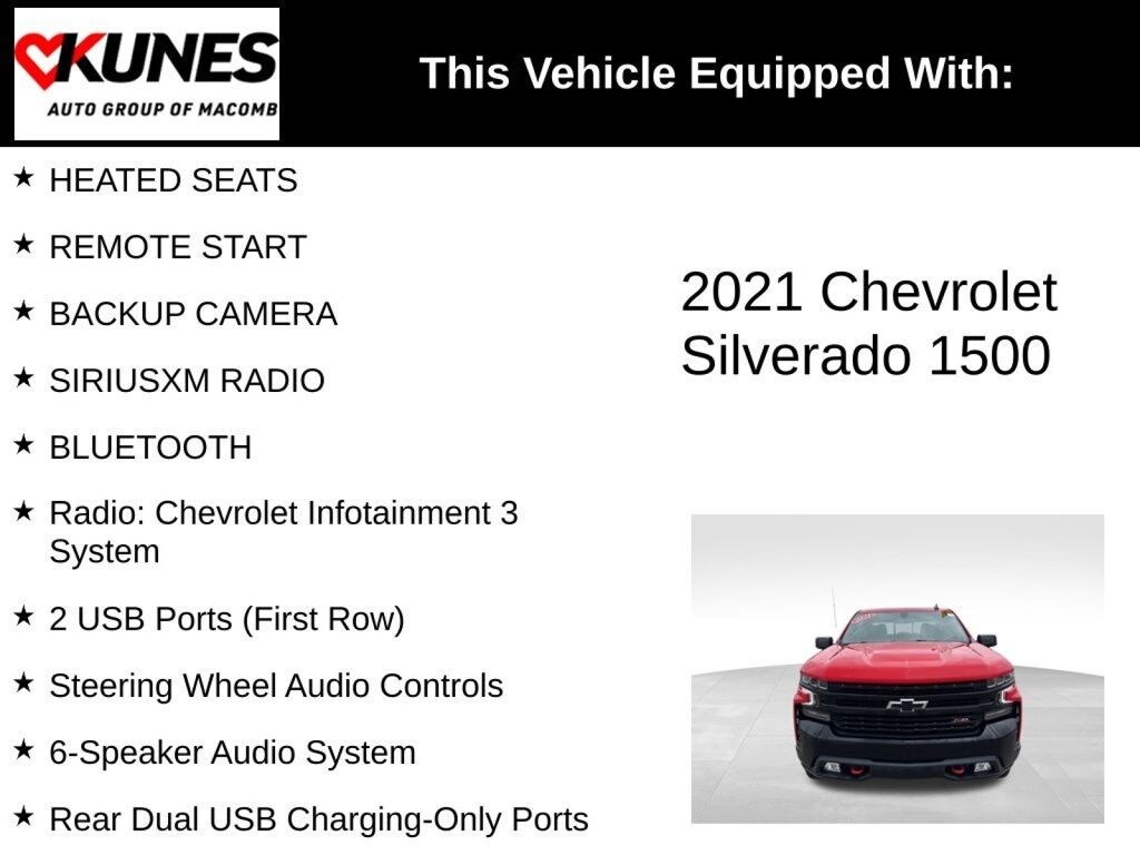 Used 2021 Chevrolet Silverado 1500 LT Trail Boss Truck Crew Cab