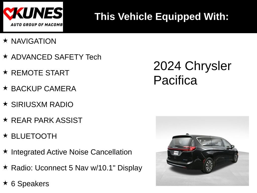 Used 2024 Chrysler Pacifica Plug-In Hybrid Select Van Passenger Van