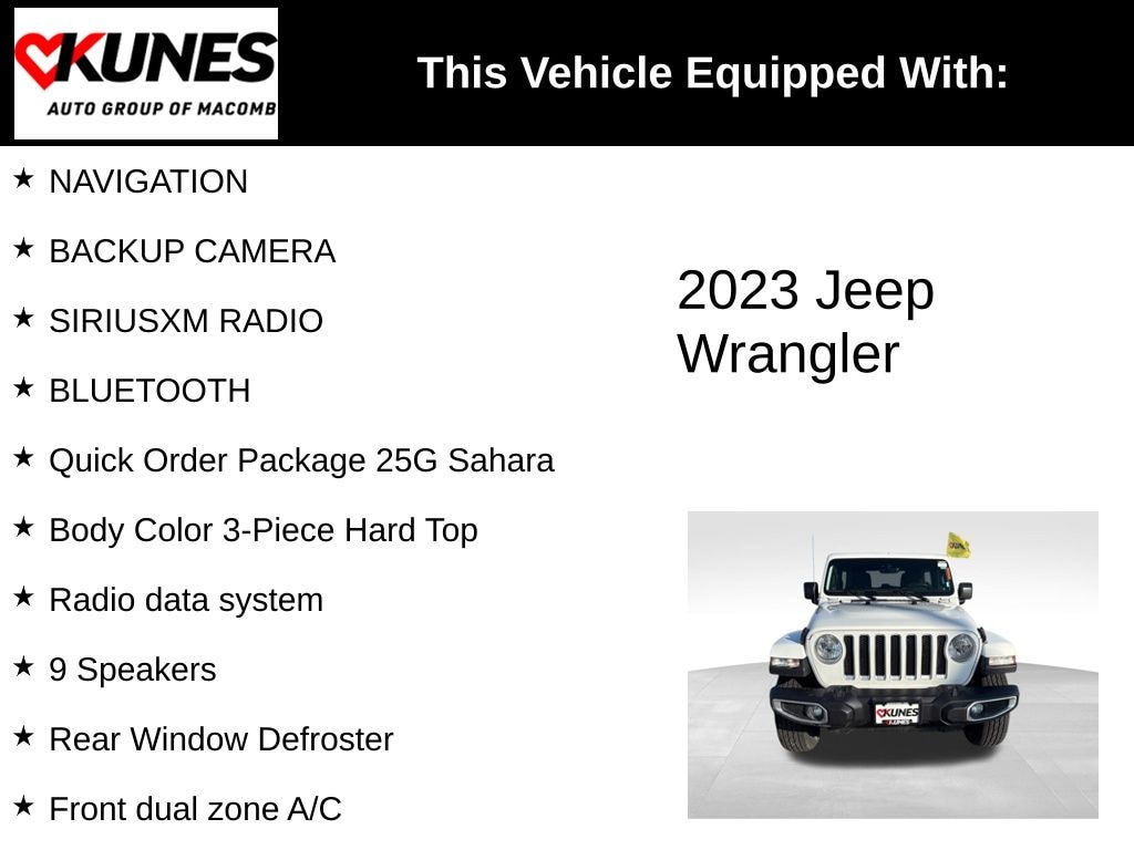 Used 2023 Jeep Wrangler 4-DOOR SAHARA 4X4 SUV