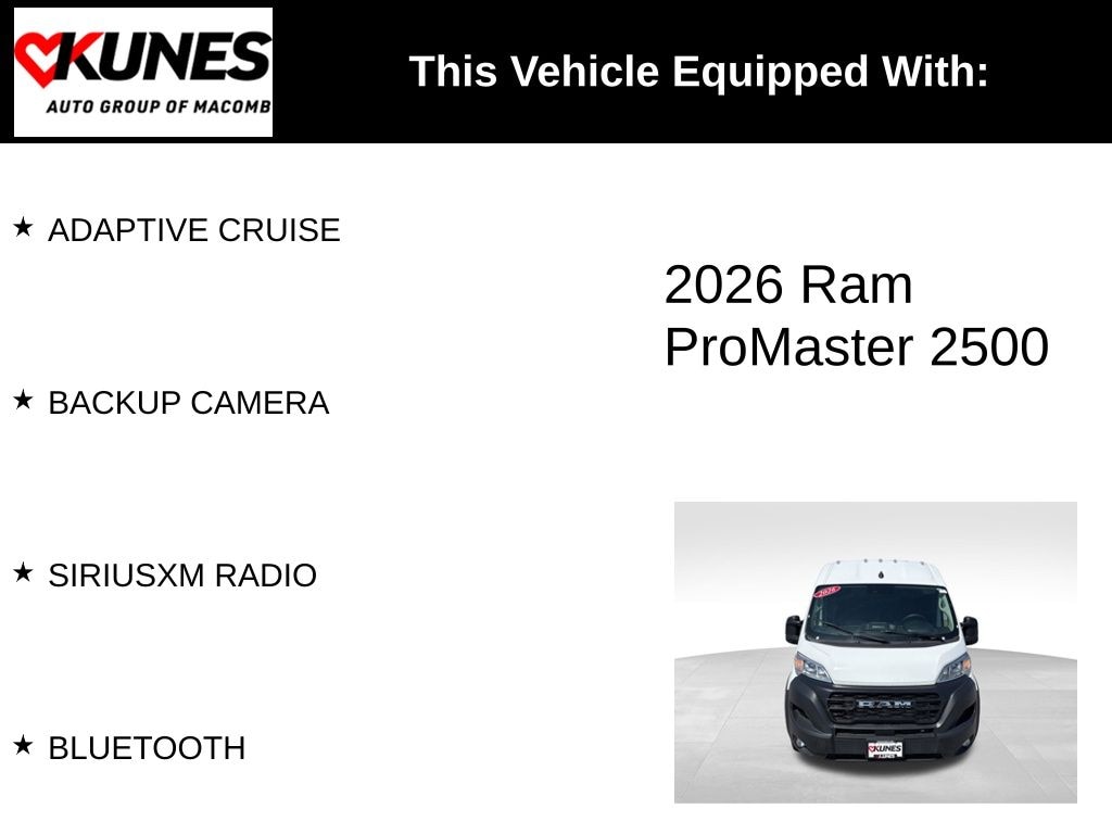 Used 2026 Ram ProMaster 2500 High Roof Van Cargo Van