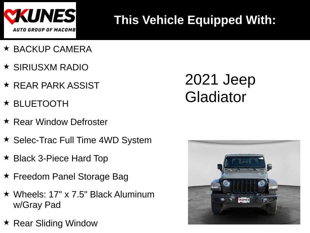 Used 2021 Jeep Gladiator Sport Truck Crew Cab
