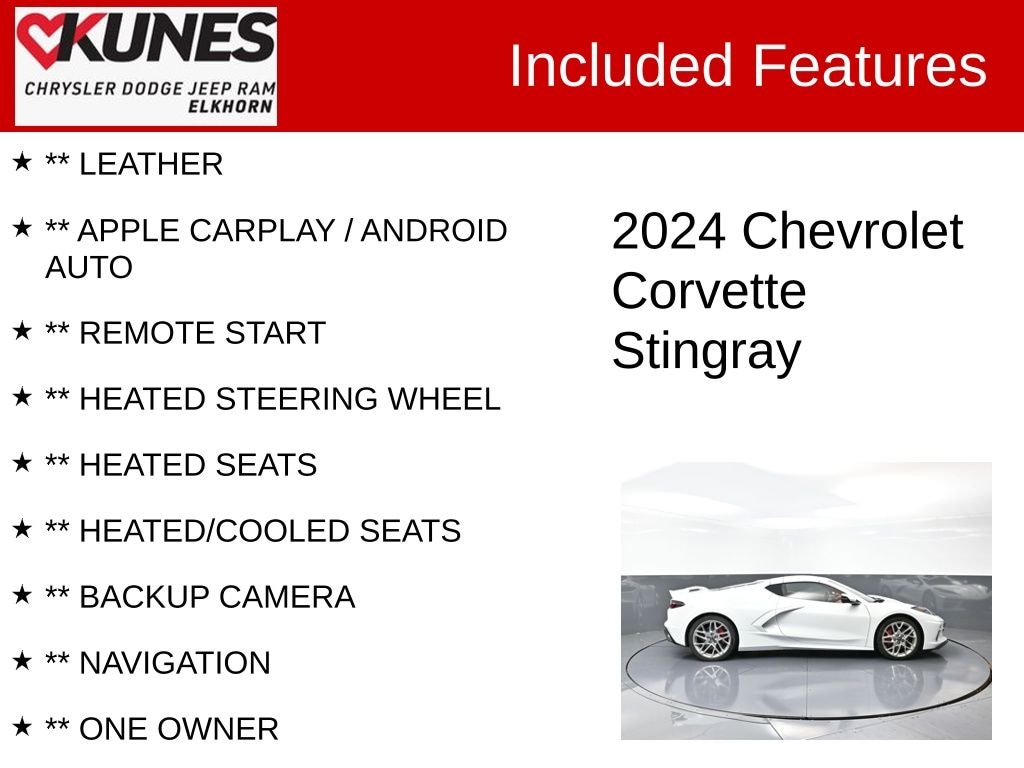 Used 2024 Chevrolet Corvette Stingray w/3LT Coupe