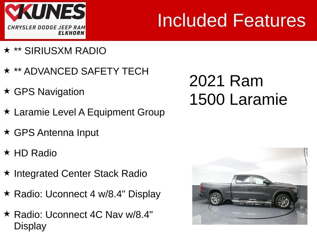 Used 2021 Ram 1500 Laramie Truck Crew Cab
