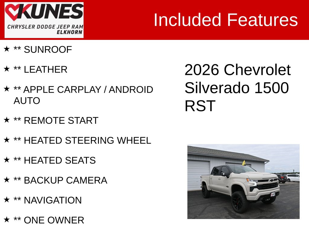 Used 2026 Chevrolet Silverado 1500 RST Truck Crew Cab