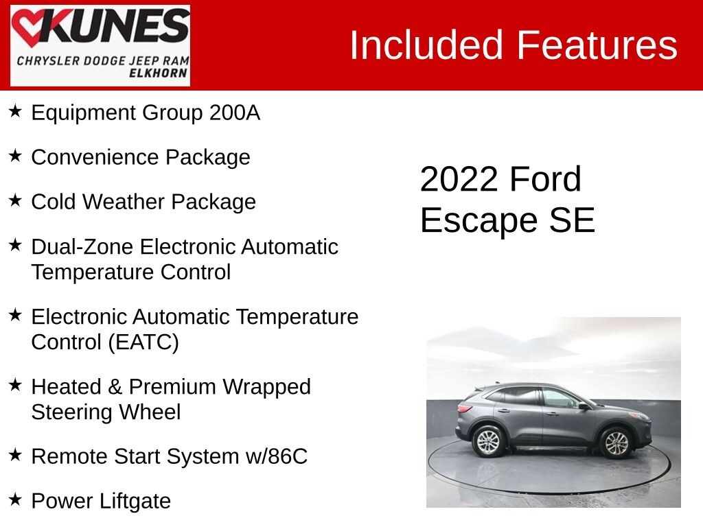 Used 2022 Ford Escape SE SUV