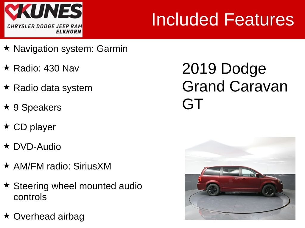 Used 2019 Dodge Grand Caravan GT Van Passenger Van