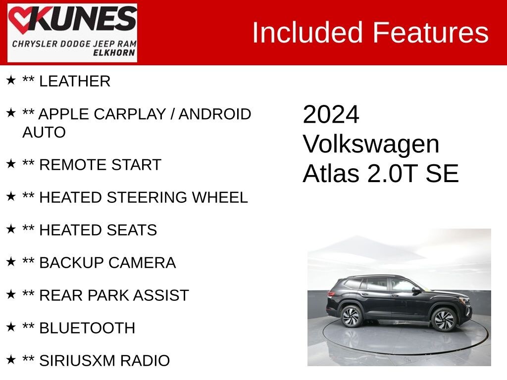 Used 2024 Volkswagen Atlas 2.0T SE w/Technology SUV