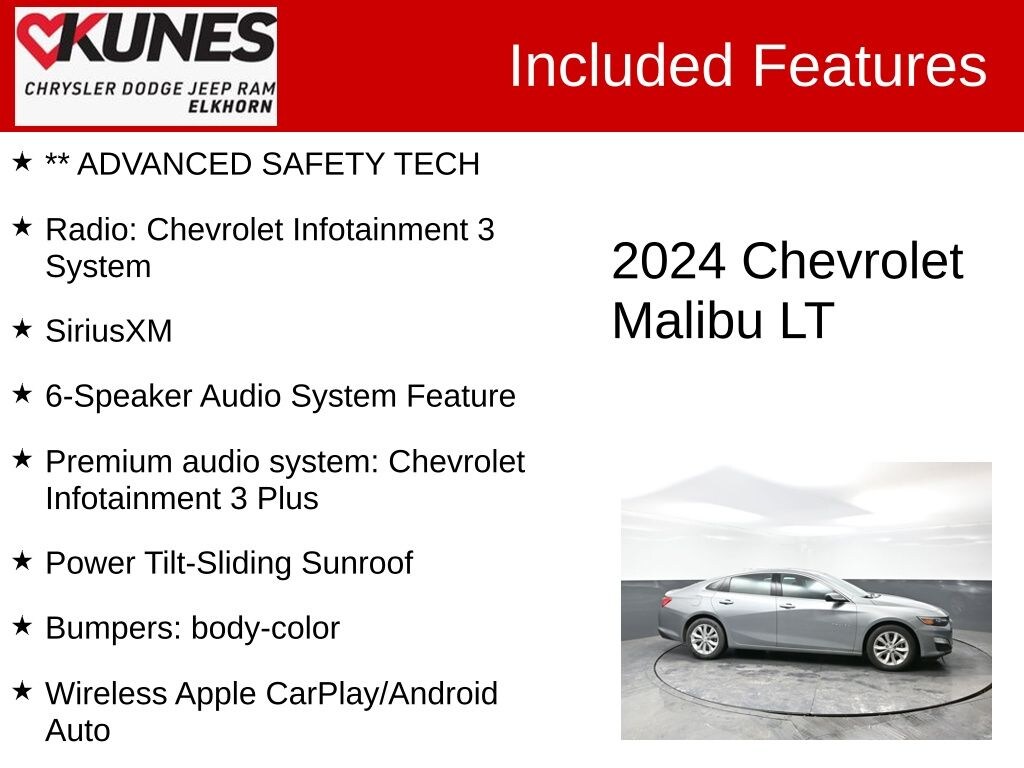 Certified 2024 Chevrolet Malibu 1LT Sedan