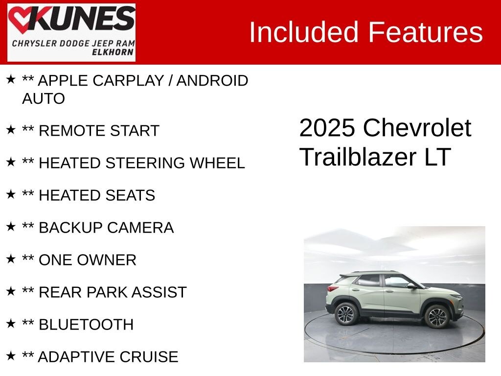 Used 2025 Chevrolet Trailblazer LT SUV