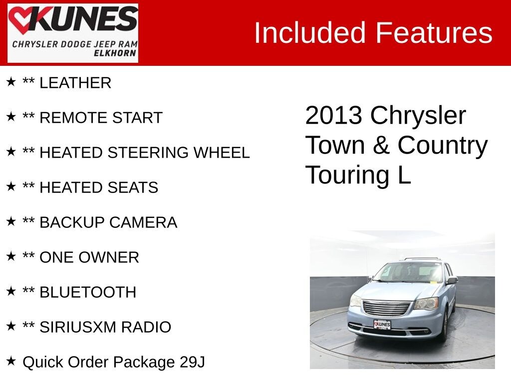 Used 2013 Chrysler Town & Country Touring-L Van LWB Passenger Van
