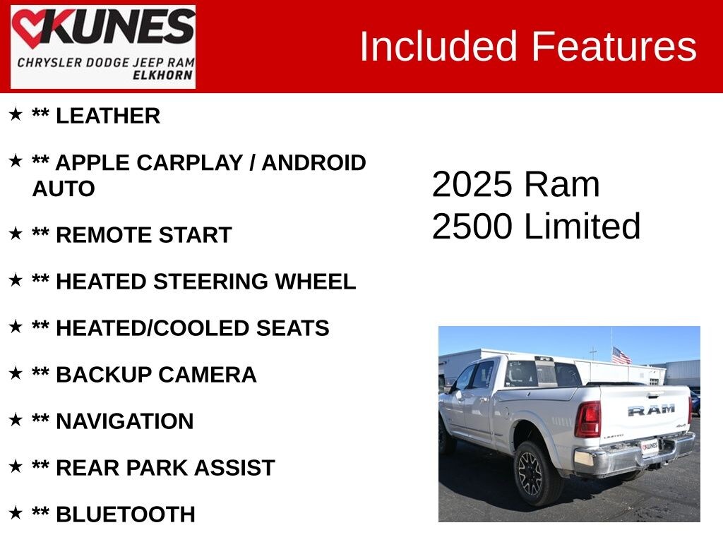 New 2025 Ram 2500 Limited Pickup