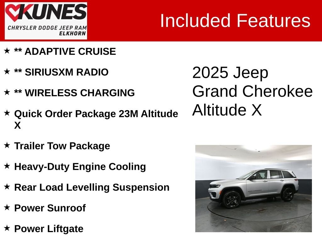 New 2025 Jeep Grand Cherokee Altitude X Sport Utility