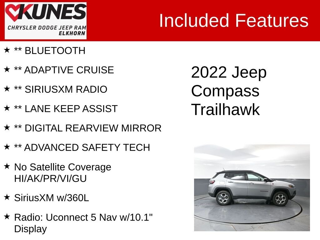 Used 2022 Jeep Compass Trailhawk SUV
