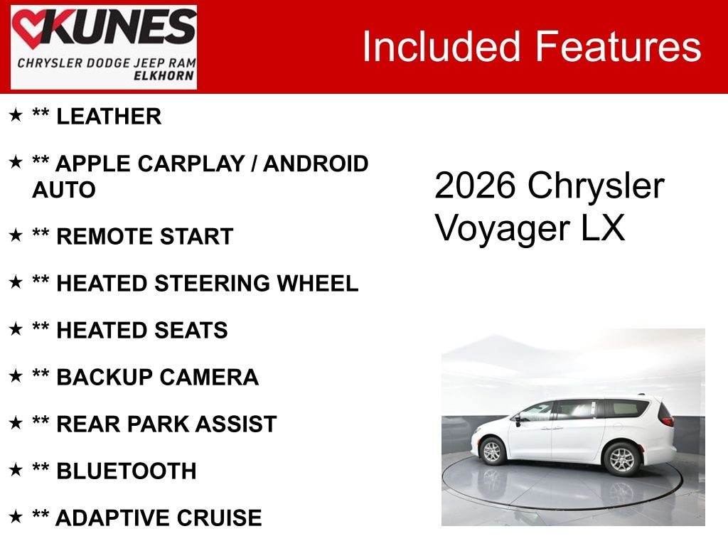 New 2026 Chrysler Voyager LX Cargo Van