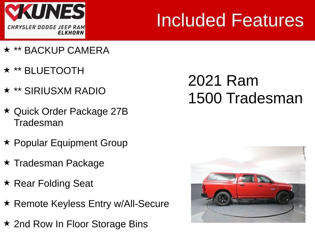 Used 2021 Ram 1500 Classic Tradesman Truck Crew Cab