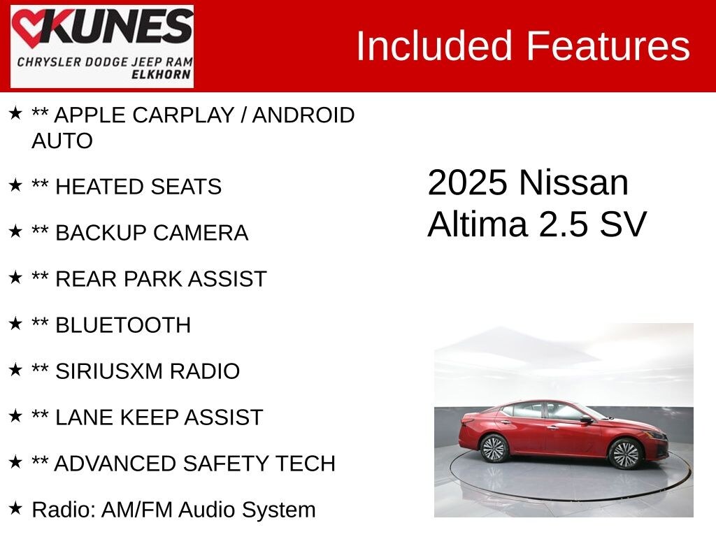 Used 2025 Nissan Altima SV Sedan