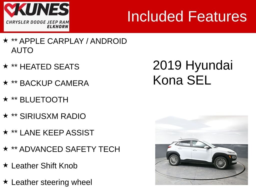 Used 2019 Hyundai Kona SEL SUV