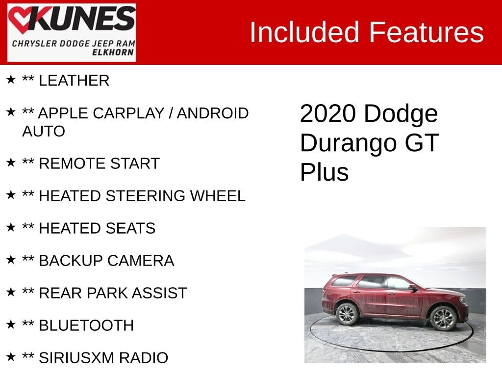 Used 2020 Dodge Durango GT SUV