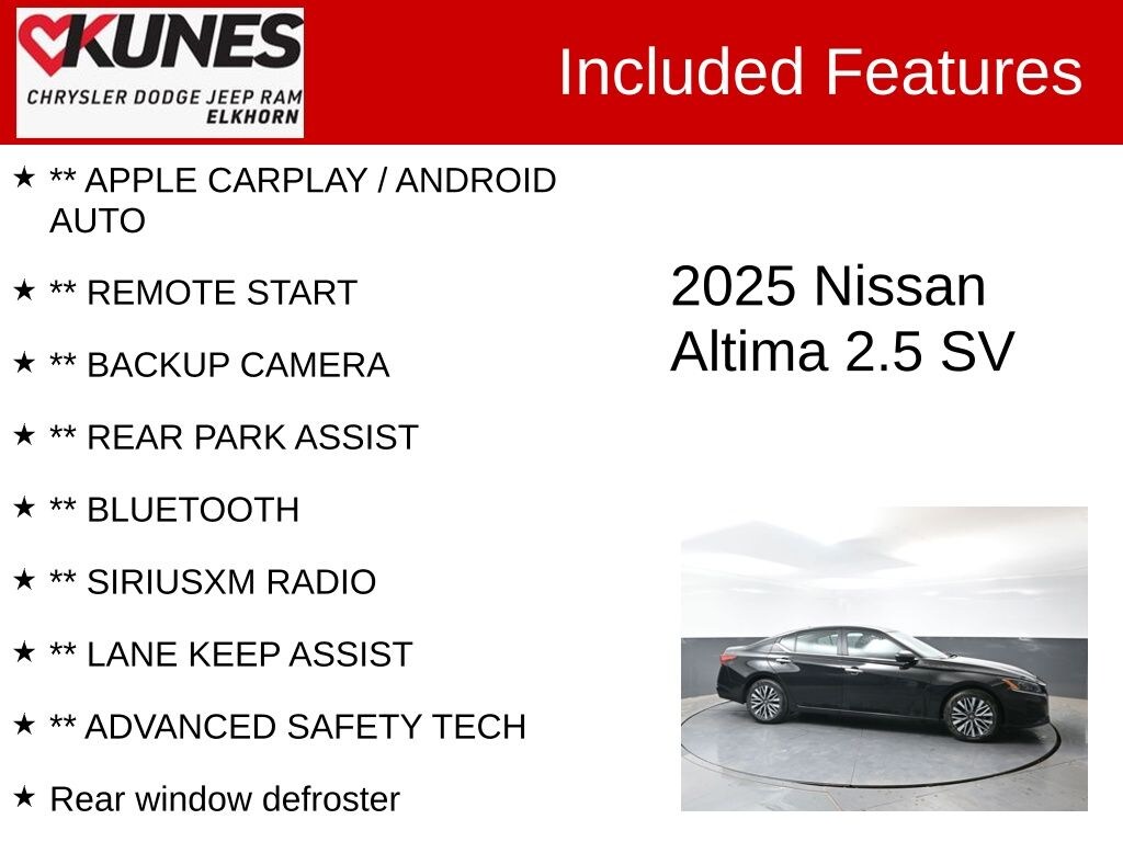 Used 2025 Nissan Altima SV Sedan