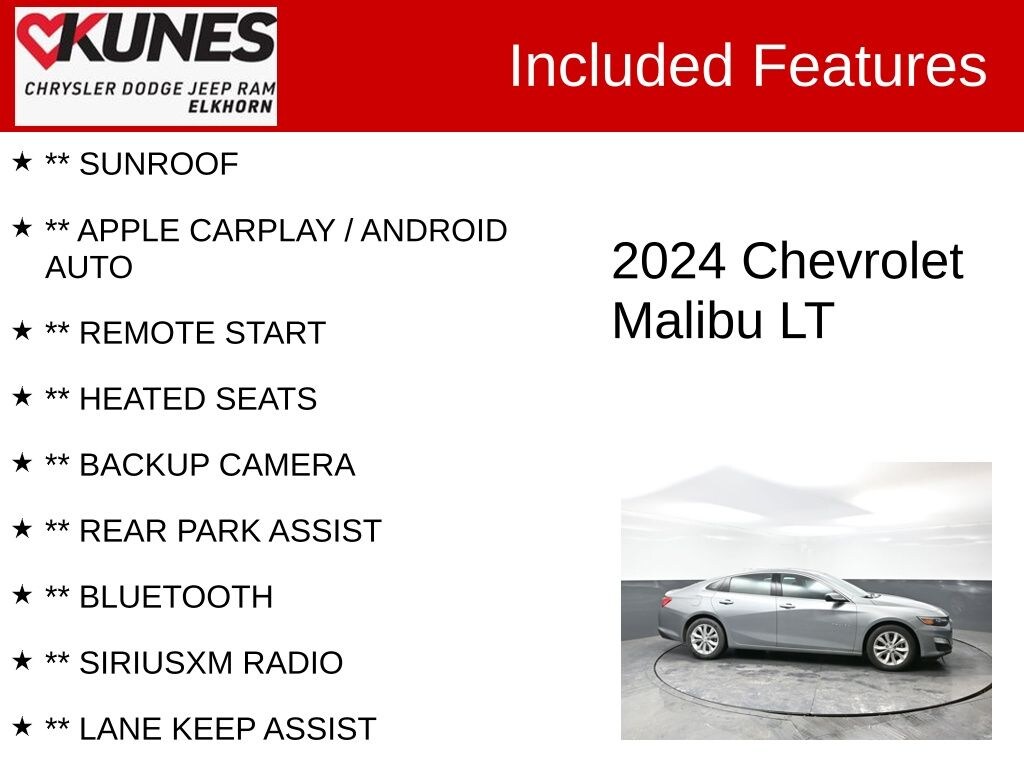 Certified 2024 Chevrolet Malibu 1LT Sedan