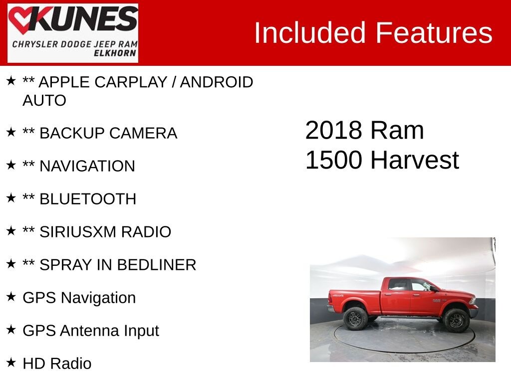 Used 2018 Ram 1500 Big Horn Truck Crew Cab