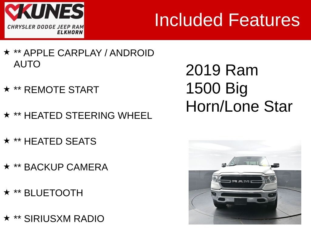 Used 2019 Ram 1500 Big Horn/Lone Star Truck Crew Cab