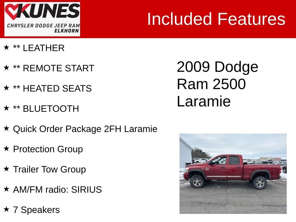 Used 2009 Dodge Ram 2500 Laramie Truck Quad Cab