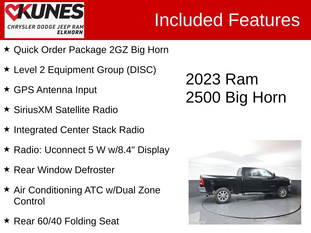 Used 2023 Ram 2500 Big Horn Truck Crew Cab